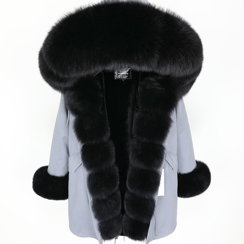 MaoMaoKong Women's winter jacket real fur straw jacket Slim long women's warm windbreaker parka Winter outdoor sports top 201016