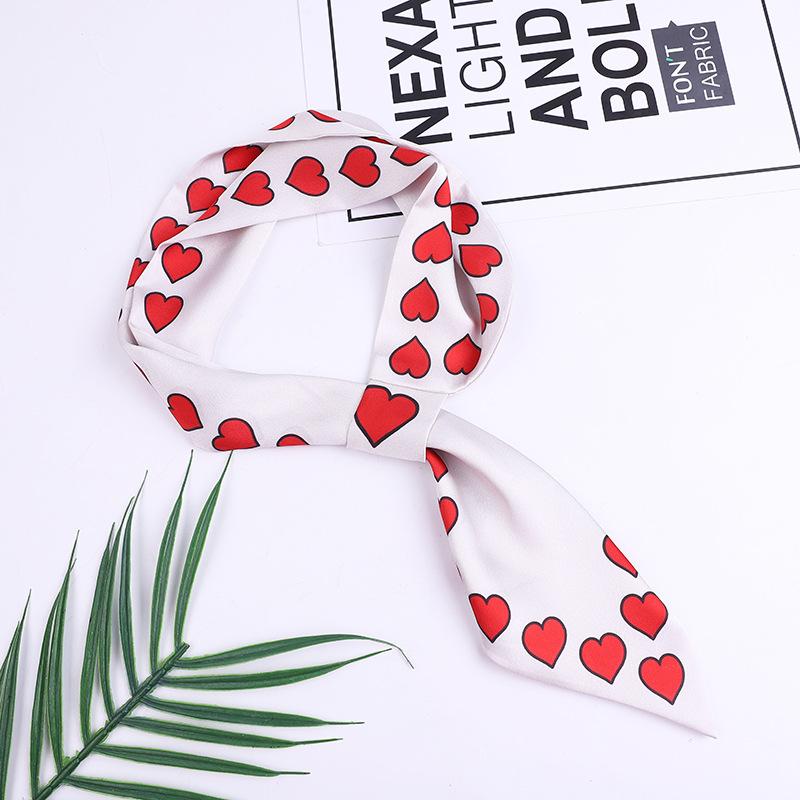 Love Print Small Square Colorful Scarf Silk Scarf for Hair Long Strip Women Head Neck Clothing All-match Decorative Bag Scarves
Love Print Small Square Colorful Scarf Silk Scarf for Hair Long Strip Women Head Neck Clothing All-match Decorative Bag Scarves