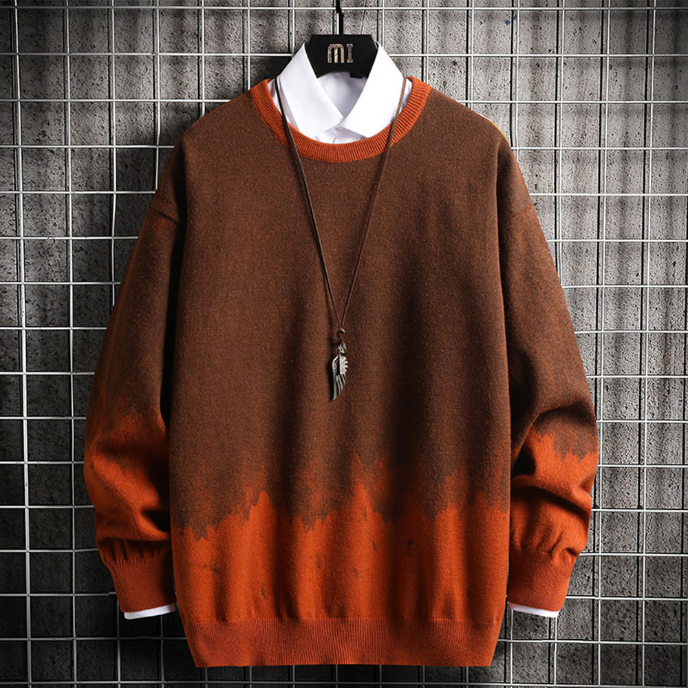 Men's sweater autumn sweaters fine knitted or crocheted tops striped wool mesh jumpers, Orange
Men's sweater autumn sweaters fine knitted or crocheted tops striped wool mesh jumpers, Orange
