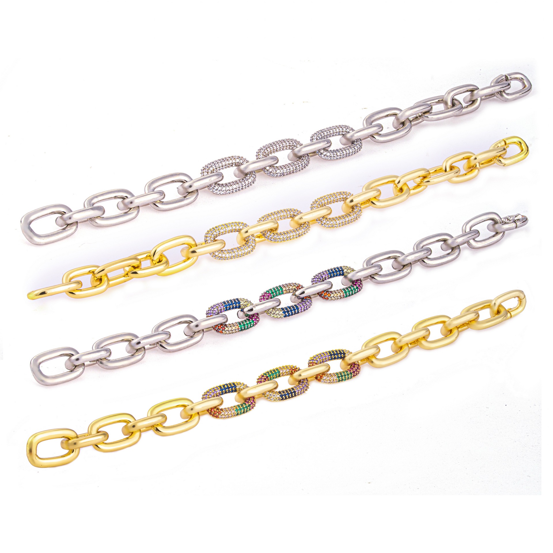 HipHop Iced Out Bling Chunky Miami Curb Cuban Link Chain Bracelets Bangles Punk Metal Twisted Rope Chain Bracelet Jewelry Gift
HipHop Iced Out Bling Chunky Miami Curb Cuban Link Chain Bracelets Bangles Punk Metal Twisted Rope Chain Bracelet Jewelry Gift