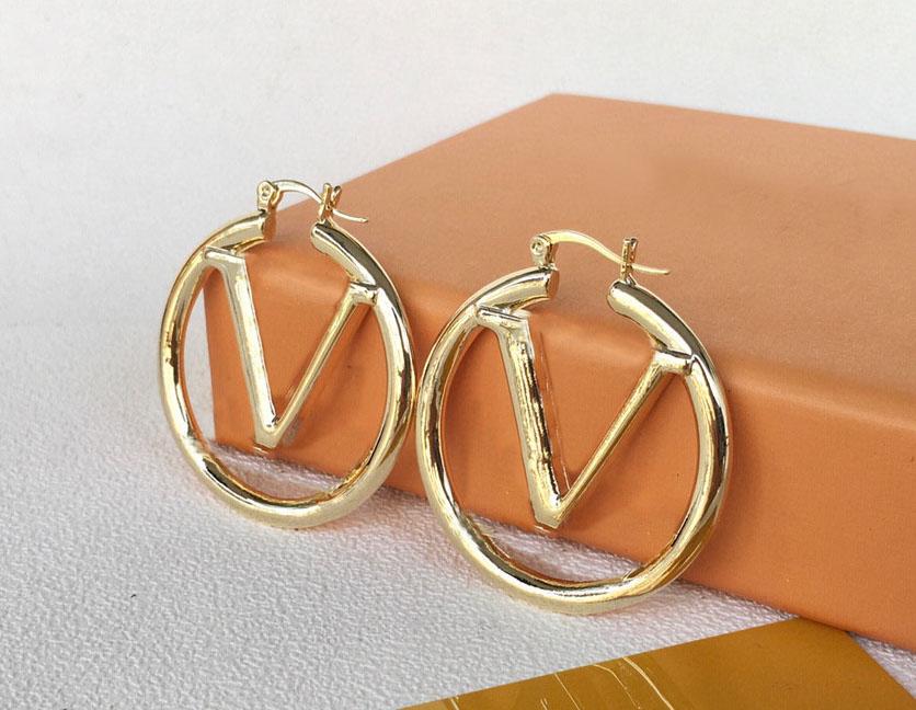 Fashion gold hoop earrings for lady Women Party Wedding Lovers gift engagement Jewelry for Bride от DHgate WW