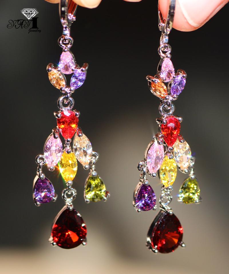 Dangle & Chandelier YaYI Jewelry Fashion Princess Cut Long Multi-color Zircon Silver Color Ear Earrings Wedding Party Gifts 13
Dangle & Chandelier YaYI Jewelry Fashion Princess Cut Long Multi-color Zircon Silver Color Ear Earrings Wedding Party Gifts 13