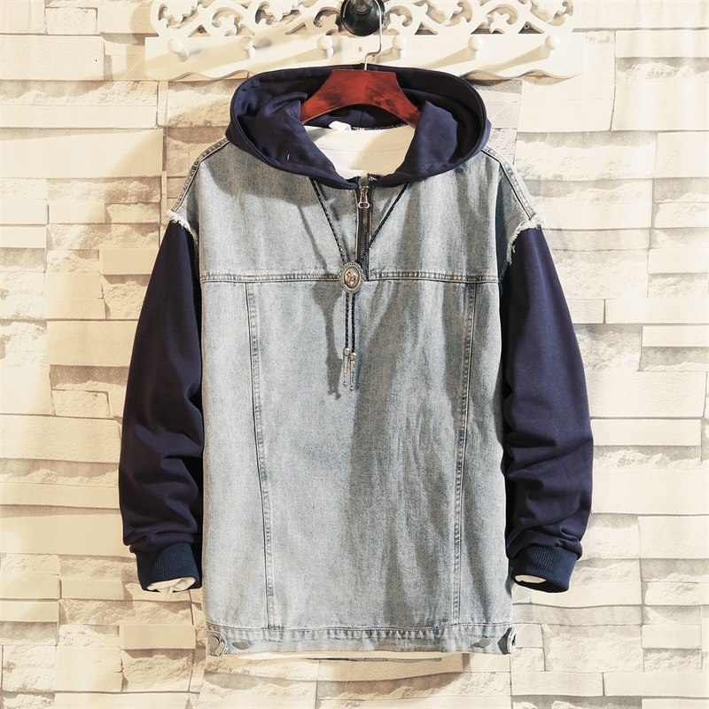 Male Spring 2021 and New Fall Denim Seam Hooded Hoodie Jacket Young Student Men's Clothes -3xl OSJF, Gray.
Male Spring 2021 and New Fall Denim Seam Hooded Hoodie Jacket Young Student Men's Clothes -3xl OSJF, Gray.
