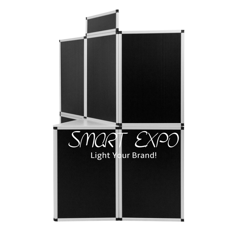 Folding Advertising Display Boards with Header and Product Shelf Portable Carry Bag