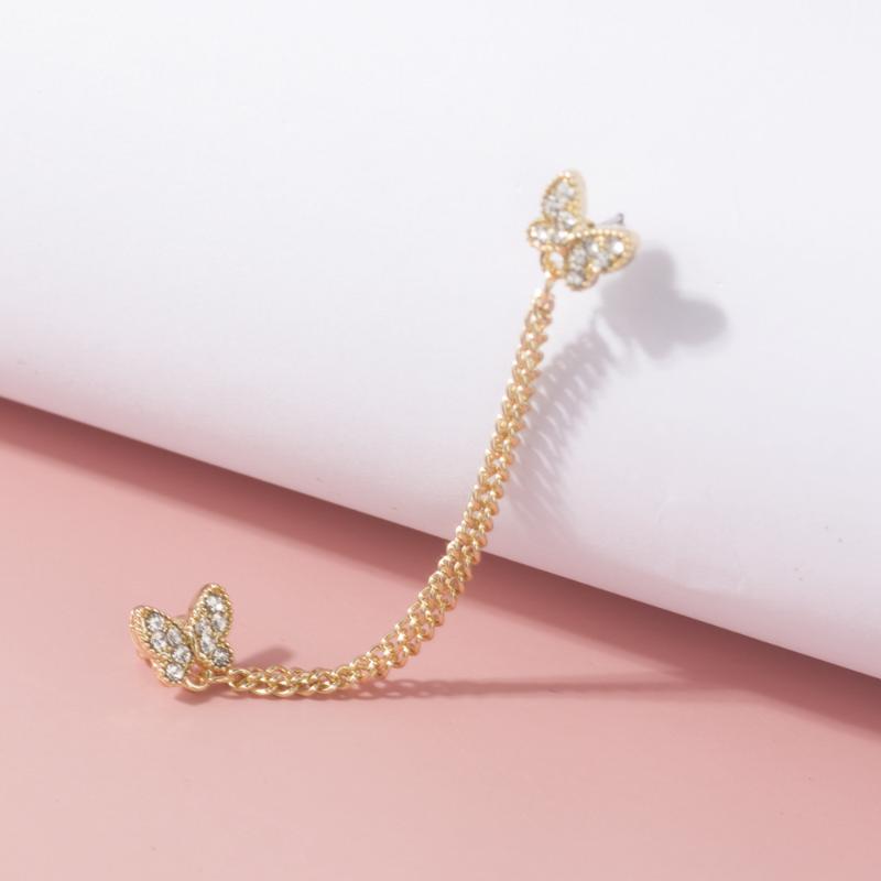 2020 Chains Butterfly Link Stud Earring Clip Ear Rhinestone Earrings for Woman Gold Color Fashion Jewelry Aesthetic Accessorie
2020 Chains Butterfly Link Stud Earring Clip Ear Rhinestone Earrings for Woman Gold Color Fashion Jewelry Aesthetic Accessorie