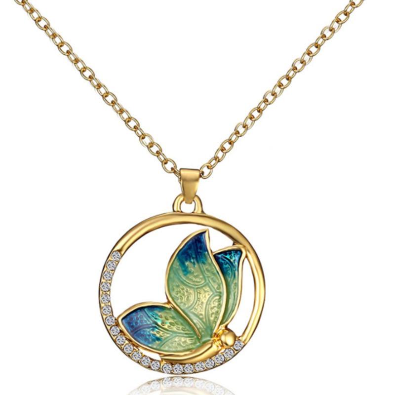 Women Radiant And Beautiful Butterfly Paint Pendant Necklace Fashion Jewelry Rhinestone Crystal Necklace & Pendant
Women Radiant And Beautiful Butterfly Paint Pendant Necklace Fashion Jewelry Rhinestone Crystal Necklace & Pendant