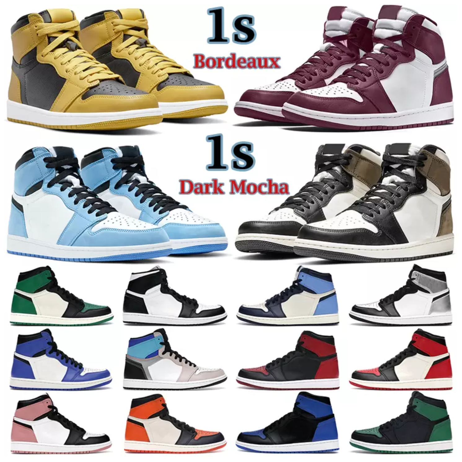 2022 men women jumpman basketball shoes 1s high OG 1 Bordeaux Prototype Electro Orange Shadow Hyper Royal University Blue Bred Patent mens trainers sneakers, Box
2022 men women jumpman basketball shoes 1s high OG 1 Bordeaux Prototype Electro Orange Shadow Hyper Royal University Blue Bred Patent mens trainers sneakers, Box