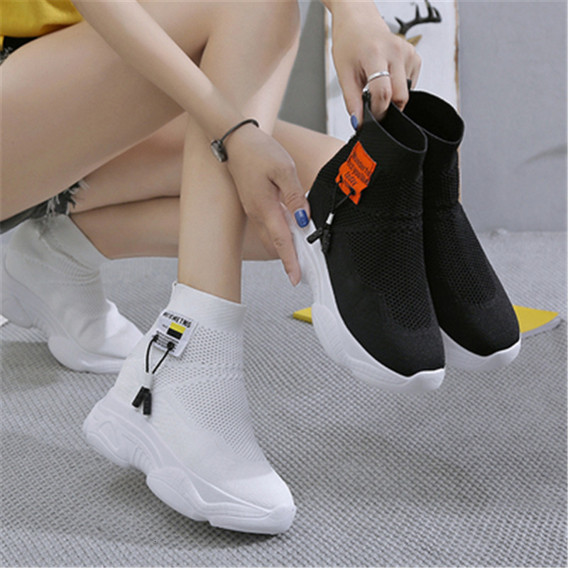 Half Boots Mesh Autumn for Black White Woman Shoes G4SF