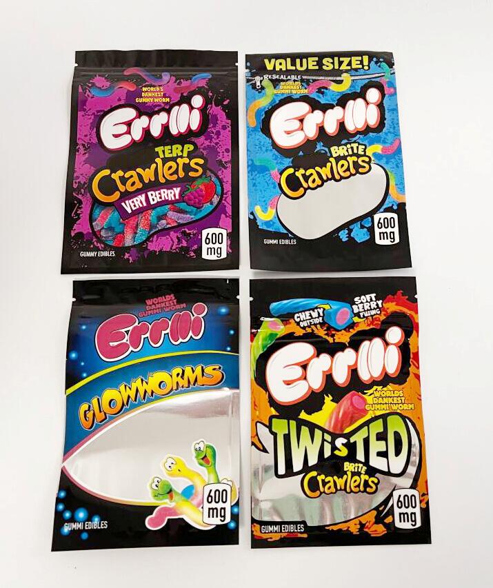600mg empty bags infused ERRLLI TROLLI BRITE CRAWLERS VERY BERRY GLOWWORMS gummy LOL Edibles Packaging mylar bags
600mg empty bags infused ERRLLI TROLLI BRITE CRAWLERS VERY BERRY GLOWWORMS gummy LOL Edibles Packaging mylar bags