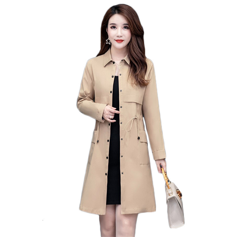 2021 New Trench coat XL-4XL plus size New spring fashion skinny Korean sleeve long thin female jacket, Navy blue
2021 New Trench coat XL-4XL plus size New spring fashion skinny Korean sleeve long thin female jacket, Navy blue