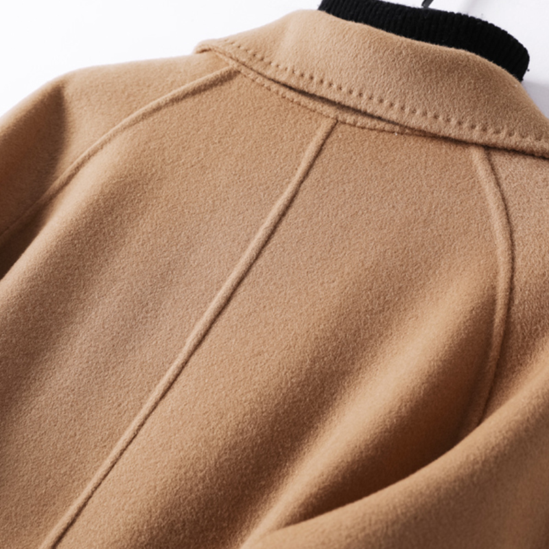 Wool Coat Women Autumn High Street Turn-down Collar Long Sleeve Outwear Black Camel Women's Long Cashmere Coats 201027