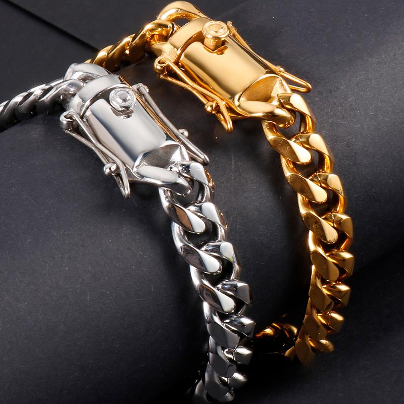 Golden 11MM Thick Cuban Chain Bracelets for Men Nickel-Free Hypoallergenic Jewelry High Polished Stainless Steel 7.5--10 Inches
Golden 11MM Thick Cuban Chain Bracelets for Men Nickel-Free Hypoallergenic Jewelry High Polished Stainless Steel 7.5--10 Inches