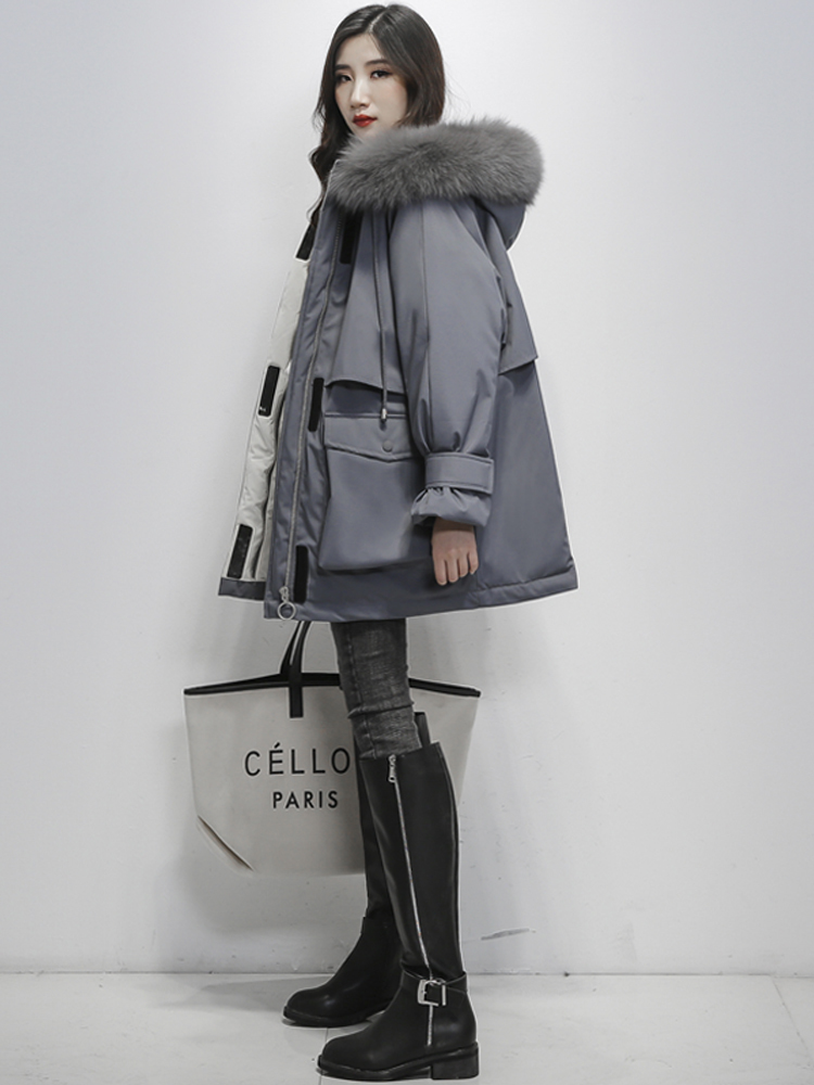 Cotton-padded Jacket Women's Mid-Length New Popular Fashion Winter Jacket Parka 201217