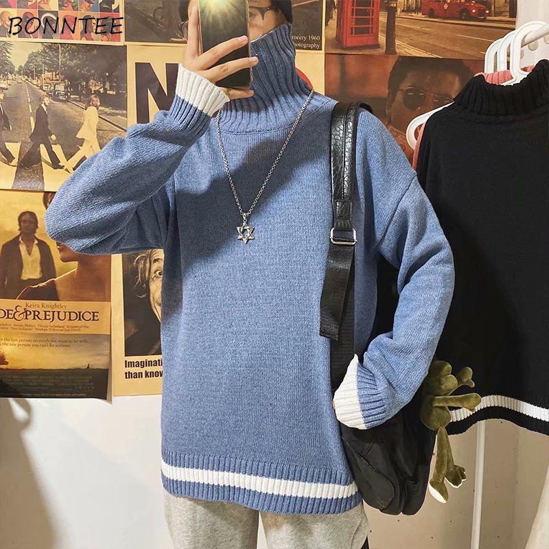Oversized 3XL Winter Men Pullovers Sweater Mock Neck Jumpers Male Patchwork Simple Slim Student Harajuku Knitted Sweaters Loose, Black
Oversized 3XL Winter Men Pullovers Sweater Mock Neck Jumpers Male Patchwork Simple Slim Student Harajuku Knitted Sweaters Loose, Black