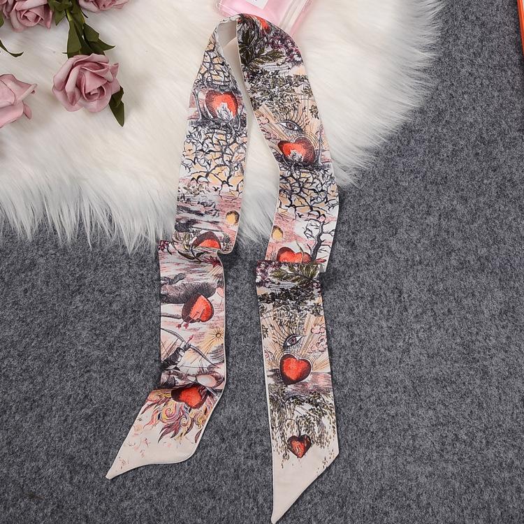 New 2021 Brutal Journey Of The Heart Brand Skinny Scarf Women Bag Scarves Silk Scarf For Ladies Foulard Wrist Towel Neckerchief
New 2021 Brutal Journey Of The Heart Brand Skinny Scarf Women Bag Scarves Silk Scarf For Ladies Foulard Wrist Towel Neckerchief
