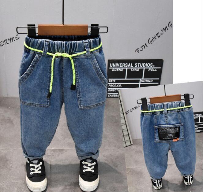 Children's pants kids pants baby boys jeans children jeans for Baby boys denim pants toddler clothing 2-7 Years LJ201203