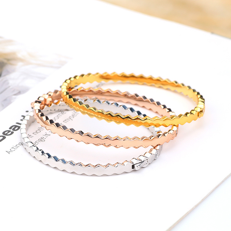 Simple and narrow designer bracelets Bangles For Women Lady stainless steel lovers bracelet ring jewelry Inlay With diamond bracel