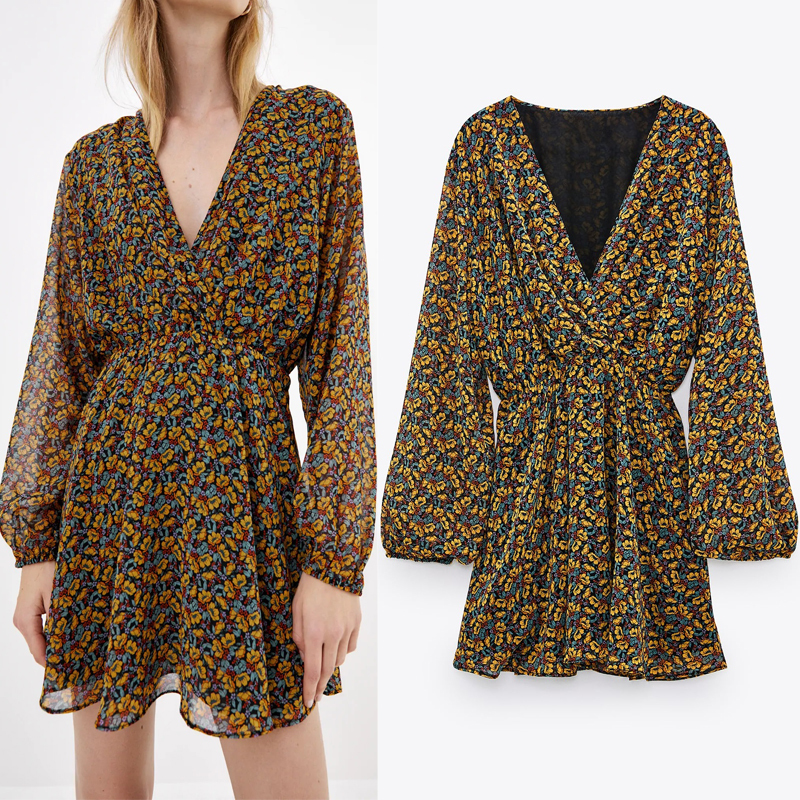 2021 New Yellow Floral Print Chiffon Short Women v Neck Puff Sleeve Mini Dress Woman Vintage Elastic Waist Elegant Dresses 8akw
2021 New Yellow Floral Print Chiffon Short Women v Neck Puff Sleeve Mini Dress Woman Vintage Elastic Waist Elegant Dresses 8akw