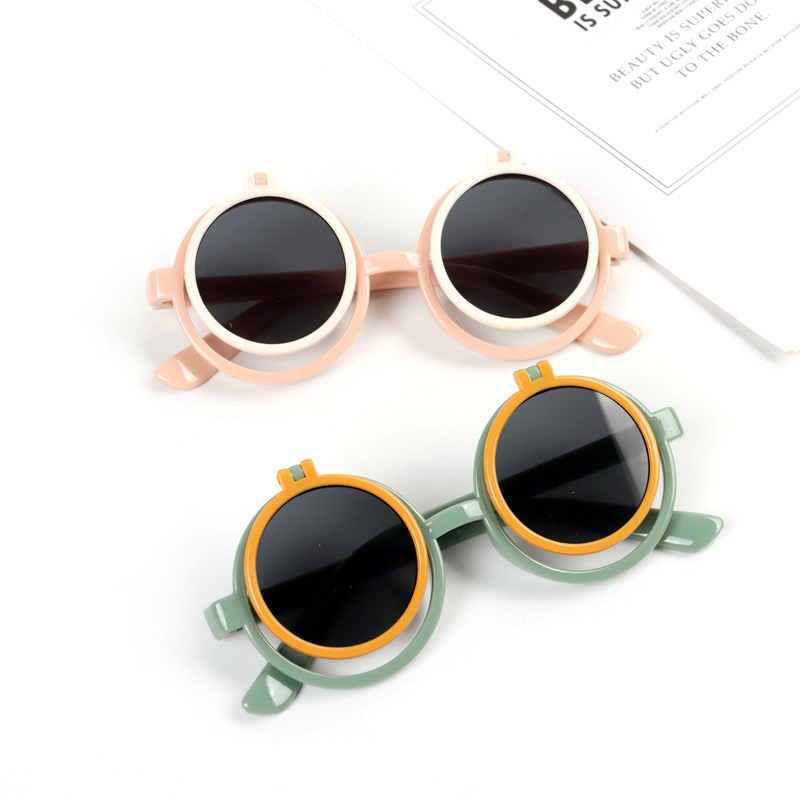 Cartoon Lovely Kids Sunglasses round Frame Girls Children Sun Glasses Round Street Beat Baby Boy Eyeglasses Cute Shades Z260305