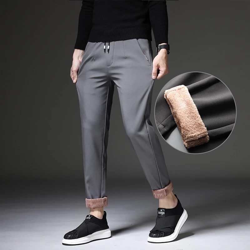 New Big Size -38 Winter Fleece Warm Thick Men Stretch Pants Work Jogging Outdoor Gray Blue Veet Casual Men's Trousers 2021 Vwc4, Black 
New Big Size -38 Winter Fleece Warm Thick Men Stretch Pants Work Jogging Outdoor Gray Blue Veet Casual Men's Trousers 2021 Vwc4, Black