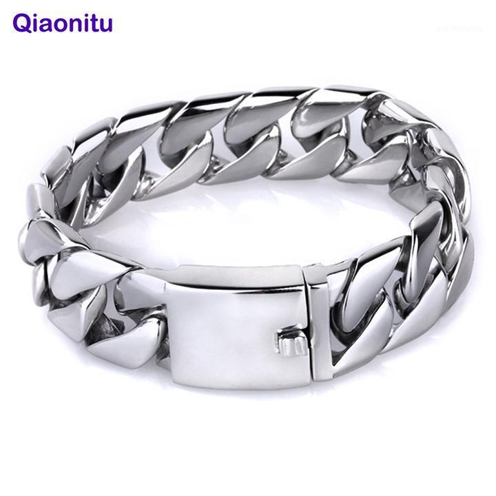 Link, Chain 20mm/26mm Wide Hiphop Biker Bracelet Punk Rock Cool Shiny Stainless Steel Cuban Curb Link Mens Bracelets Jewelry Wristband, Black
Link, Chain 20mm/26mm Wide Hiphop Biker Bracelet Punk Rock Cool Shiny Stainless Steel Cuban Curb Link Mens Bracelets Jewelry Wristband, Black
