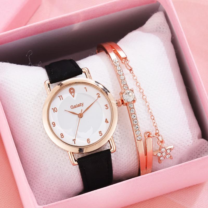 Wristwatches Gaiety Brand 2PCS Watch Set Women Leather Strap Sport Fashion Casual Ladies Business Bracelet Watches For Female, Brown
Wristwatches Gaiety Brand 2PCS Watch Set Women Leather Strap Sport Fashion Casual Ladies Business Bracelet Watches For Female, Brown