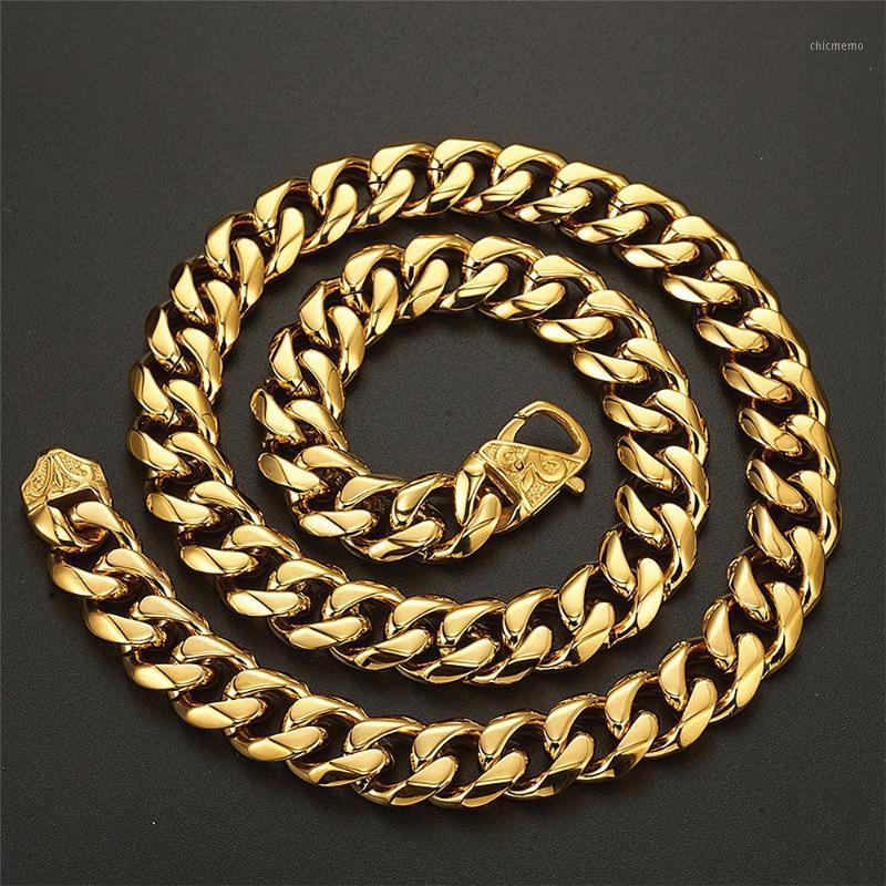 15mm Hip Hop Rock Necklace For Men Stainless Steel Gold Cuban Thick Chain High Quality Luxury Women Casual Gift Jewelry1
15mm Hip Hop Rock Necklace For Men Stainless Steel Gold Cuban Thick Chain High Quality Luxury Women Casual Gift Jewelry1