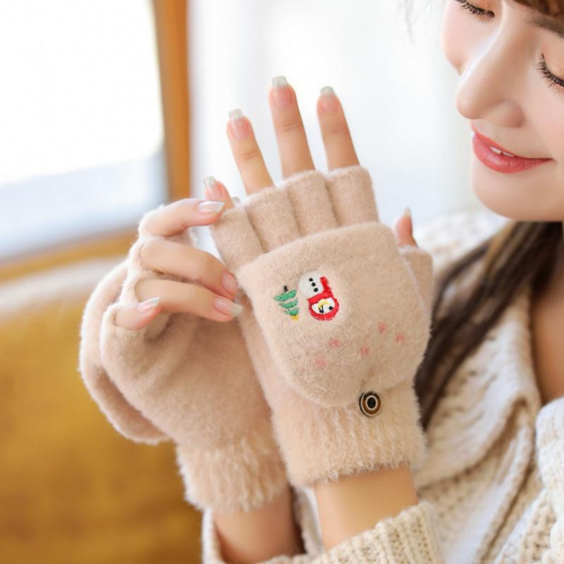 Winter Knitted Convertible Fingerless Gloves Windproof Half Finger Mittens Warm Mitten Glove For Women
Winter Knitted Convertible Fingerless Gloves Windproof Half Finger Mittens Warm Mitten Glove For Women
