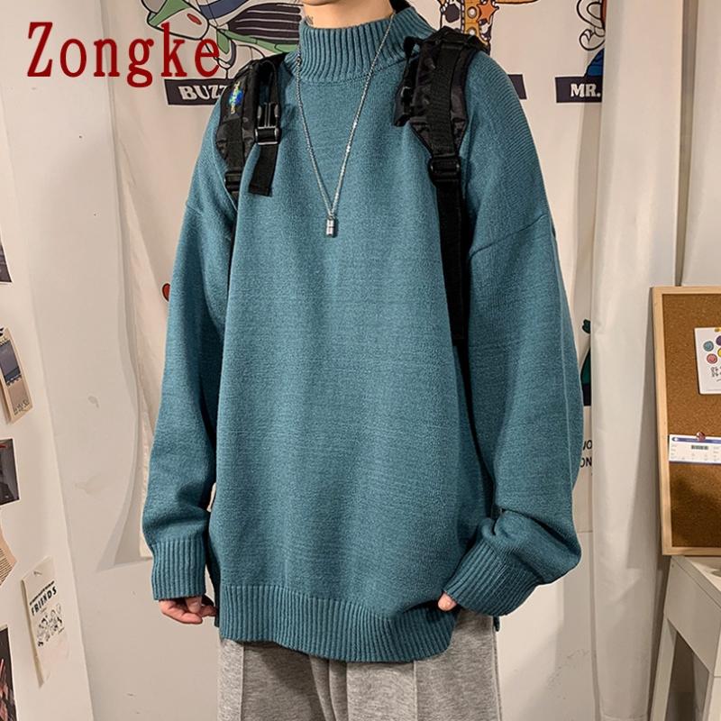 Zongke Solid Mock Neck Knitted Sweater Men Clothing Harajuku Sweaters Pullover Men Sweater Fashion Mens Clothes -2XL 2020, Blue
Zongke Solid Mock Neck Knitted Sweater Men Clothing Harajuku Sweaters Pullover Men Sweater Fashion Mens Clothes -2XL 2020, Blue
