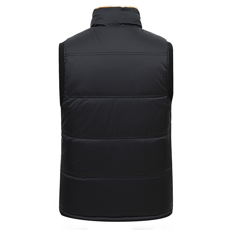 Men's thick waistcoat warmth sleeveless plus down warm vest middle-aged and elderly clothing 201216