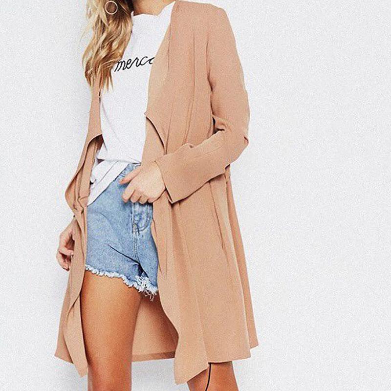 Nice Spring Women Loose Outerwear Casual Windbreaker Long Sleeve Solid Bandage Coat European Style Linen Cardigan Parka Outwear, As pic 
Nice Spring Women Loose Outerwear Casual Windbreaker Long Sleeve Solid Bandage Coat European Style Linen Cardigan Parka Outwear, As pic