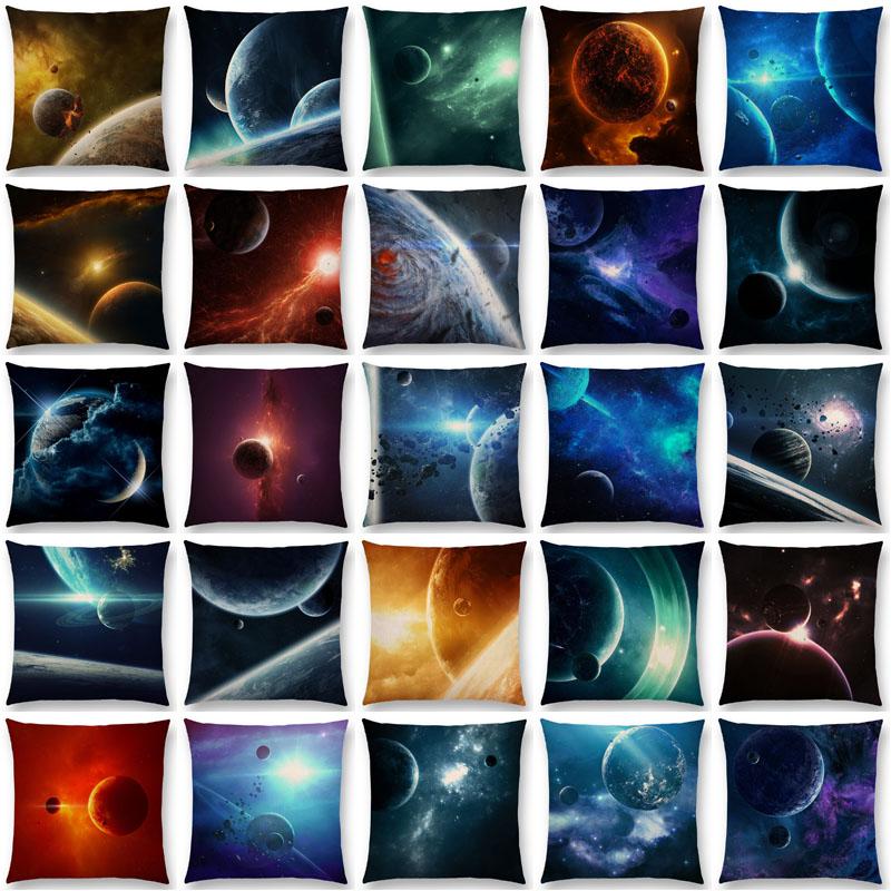 

2020 New Mysterious Universe Vast Outer Space Beautiful Planets Amazing Galaxy Dream Stars Cushion Cover Sofa Throw Pillow Case, A008409