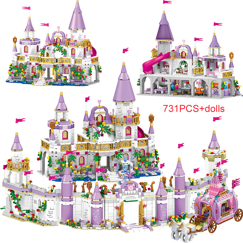 731PCS Princess Series Castle Building Blocks Magical Ice Castle Bricks Compatible Girls Friends Educational Toys For Children Y1127
731PCS Princess Series Castle Building Blocks Magical Ice Castle Bricks Compatible Girls Friends Educational Toys For Children Y1127