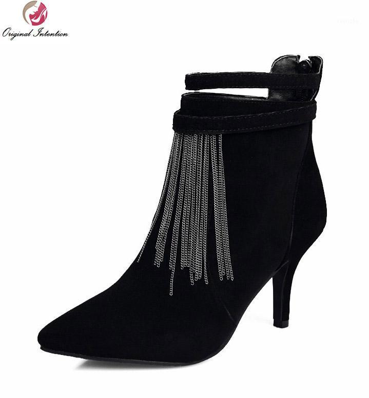Original Intention Women Ankle Boots Fashion Pointed Toe Spike Heels Boots Nice Black Blue Brown Shoes Woman US Size 3.5-10.51, M57031
Original Intention Women Ankle Boots Fashion Pointed Toe Spike Heels Boots Nice Black Blue Brown Shoes Woman US Size 3.5-10.51, M57031