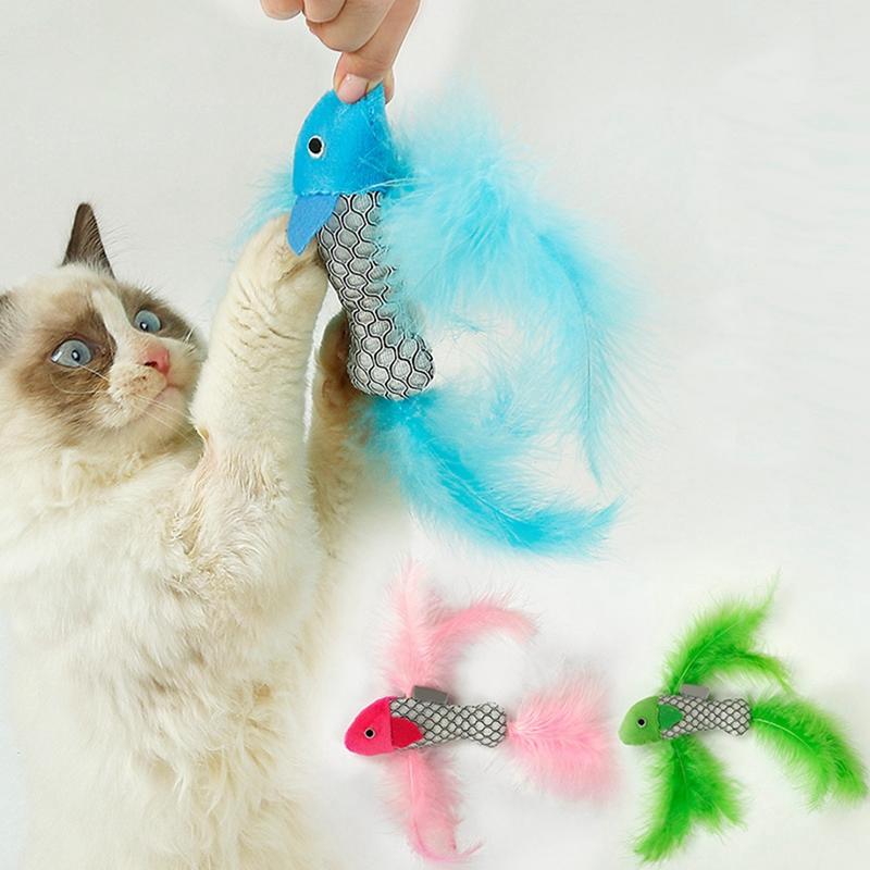 1PCS Cat Toy Fake Feather Cute Fish Shape Pet Chew Toy Cat Teaser Pet Catnip Funny Simulation Fish Cats Supplies
1PCS Cat Toy Fake Feather Cute Fish Shape Pet Chew Toy Cat Teaser Pet Catnip Funny Simulation Fish Cats Supplies
