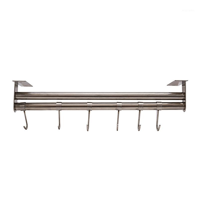 Wall Mounted Kitchen Cooking Utensil Holder Rack Hanging Rail Shelf with 6 Adjustable Hooks, Stainless Steel (40cm)1
Wall Mounted Kitchen Cooking Utensil Holder Rack Hanging Rail Shelf with 6 Adjustable Hooks, Stainless Steel (40cm)1