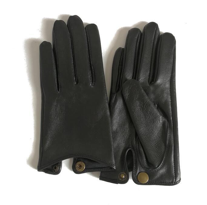 Women's Natural Sheepskin Leather Gloves Female Genuine Leather Motorcycle Driving Gloves R760 201020