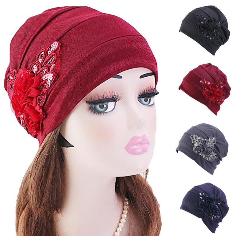 Muslim Women Bonnet Hat Flower Turban Chemo Cancer Cap Islamic Head Scarf Caps Wrap Hair Loss Hats Beanies Skullies Arab Fashion, Black
Muslim Women Bonnet Hat Flower Turban Chemo Cancer Cap Islamic Head Scarf Caps Wrap Hair Loss Hats Beanies Skullies Arab Fashion, Black