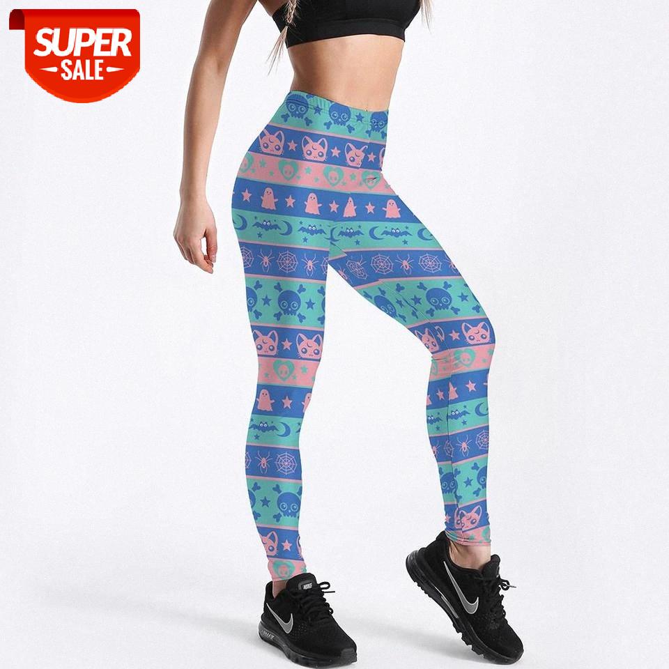Qickitout Fitness Leggings Women Workout Push Up Legging Fashion Digital Print Cute Skull Cat Blue Pink Stripes Jeggings Pants #wC9b, Black;white 
Qickitout Fitness Leggings Women Workout Push Up Legging Fashion Digital Print Cute Skull Cat Blue Pink Stripes Jeggings Pants #wC9b, Black;white