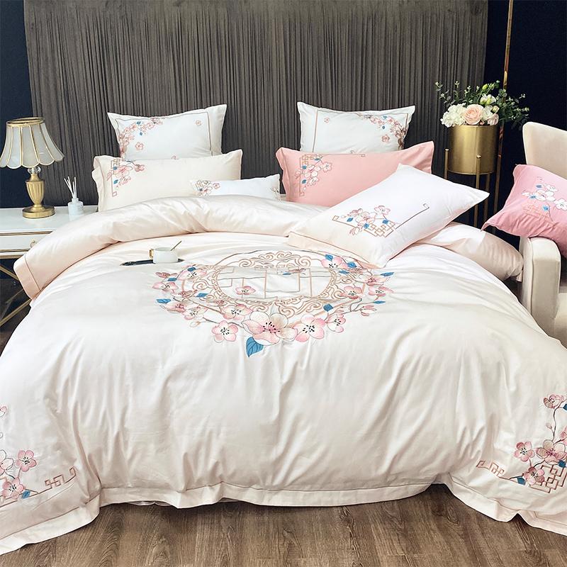 Elegant Embroidery Bedding Sets Duvet Cover Flat Sheet 600TC Egyptian Cotton Linen 4pcs, 10
Elegant Embroidery Bedding Sets Duvet Cover Flat Sheet 600TC Egyptian Cotton Linen 4pcs, 10