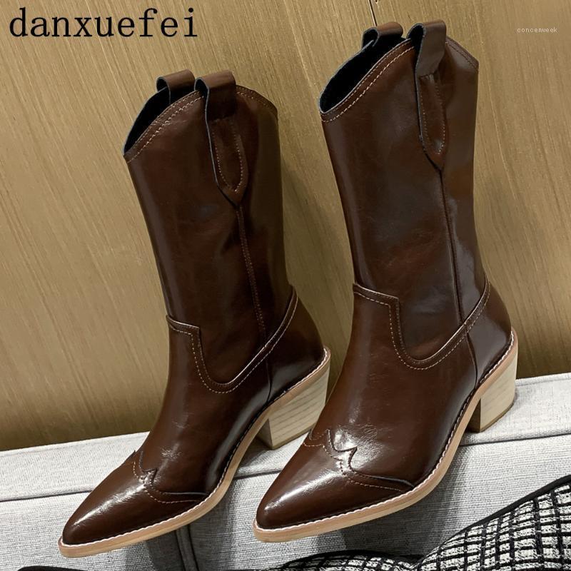 Women's genuine leather thick med heel pointed toe slip-on mid-calf boots autumn winter female soft comfortable short boots shoe1, Black
Women's genuine leather thick med heel pointed toe slip-on mid-calf boots autumn winter female soft comfortable short boots shoe1, Black