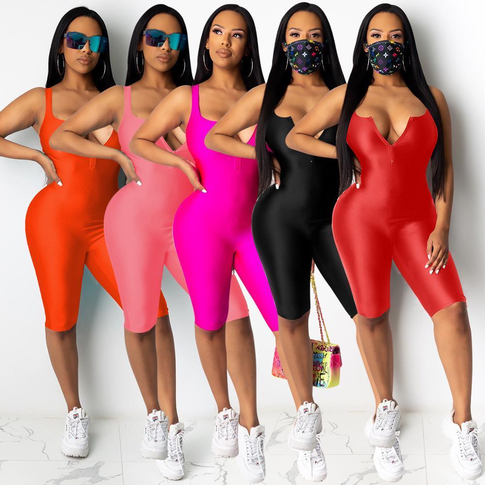 Wjustforu Tight Sexy Tank Jumpsuit For Women 5 Color Skinny Elegant Club Playsuit Off Shoulder Bodycon Zipper Short Bodysuit T200704, Orange
Wjustforu Tight Sexy Tank Jumpsuit For Women 5 Color Skinny Elegant Club Playsuit Off Shoulder Bodycon Zipper Short Bodysuit T200704, Orange