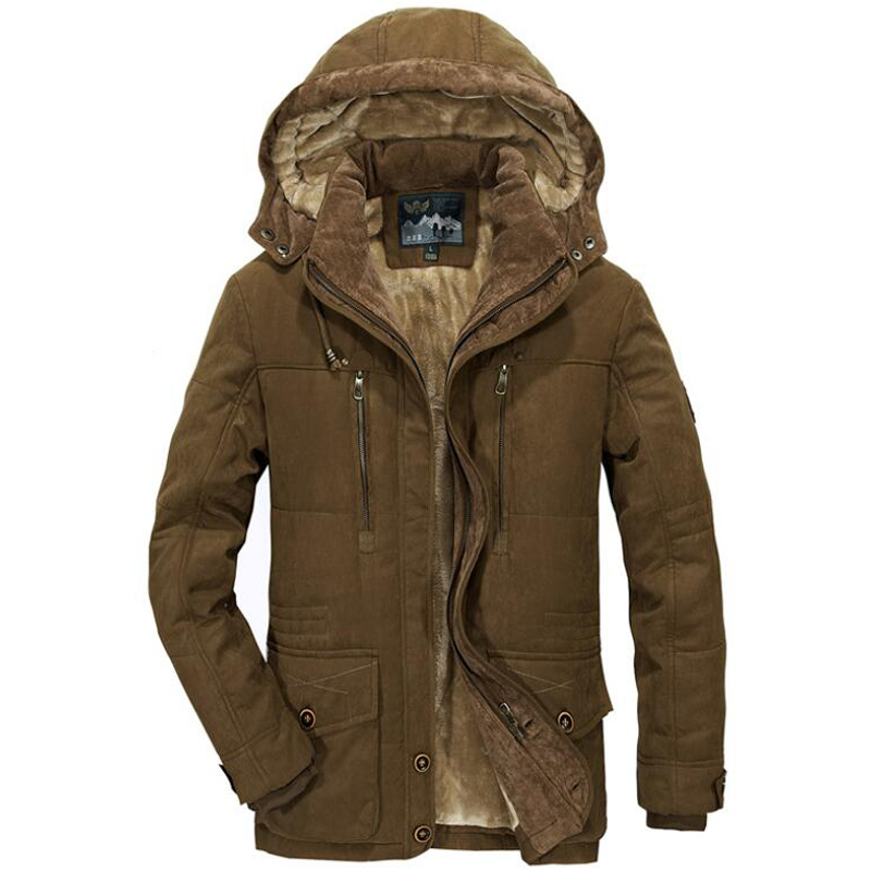 Winter Coat Fleece Warm Thicken Jacket Men Outerwear Windproof Casual Coats With Hooded Mens Plus Size 6XL 7XL Military Parkas 201214