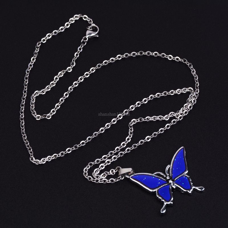 stainless steel chain butterfly pendant women necklaces Temperature sensing butterfly necklace fashion jewelry will and sandy gift
stainless steel chain butterfly pendant women necklaces Temperature sensing butterfly necklace fashion jewelry will and sandy gift