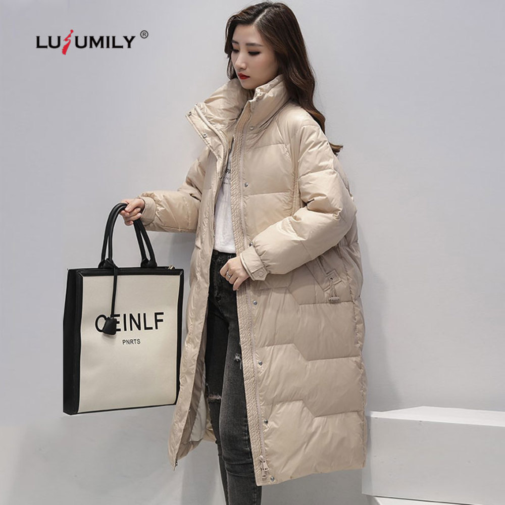 Lusumily 90% White Duck Women Jacket Ultra Light Solid Long Winter Warm Coat Female Loose Windproof Down Parkas, Black
Lusumily 90% White Duck Women Jacket Ultra Light Solid Long Winter Warm Coat Female Loose Windproof Down Parkas, Black