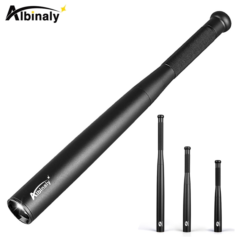

Baseball Bat LED Flashlight waterproof Super Bright Baton aluminium alloy Torch for Emergency and Self Defense 211227