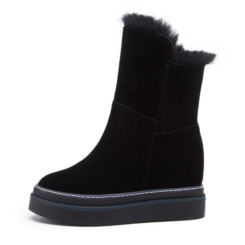 2020 Women's Snow Boots Genuine Leather Hidden Heel Ladies Boot Winter Plush Mid-Calf Boots Women Winter Boot Snow Shoe C049, Black slip-on
2020 Women's Snow Boots Genuine Leather Hidden Heel Ladies Boot Winter Plush Mid-Calf Boots Women Winter Boot Snow Shoe C049, Black slip-on