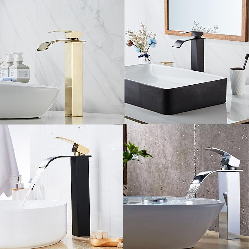 Wholesale and Retail Deck Mount Waterfall Bathroom Faucets Cold and Hot Water Mixer Taps Bathroom Vanity Sink Faucet
Wholesale and Retail Deck Mount Waterfall Bathroom Faucets Cold and Hot Water Mixer Taps Bathroom Vanity Sink Faucet