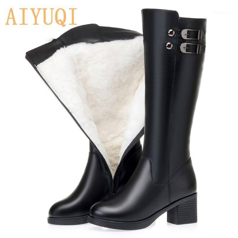 AIYUQI Women Winter Boots Genuine Leather 2020 New Wool Warm Trend Women High Boots Mid-heel Large Size Long Riding Ladies1, Black fluff
AIYUQI Women Winter Boots Genuine Leather 2020 New Wool Warm Trend Women High Boots Mid-heel Large Size Long Riding Ladies1, Black fluff
