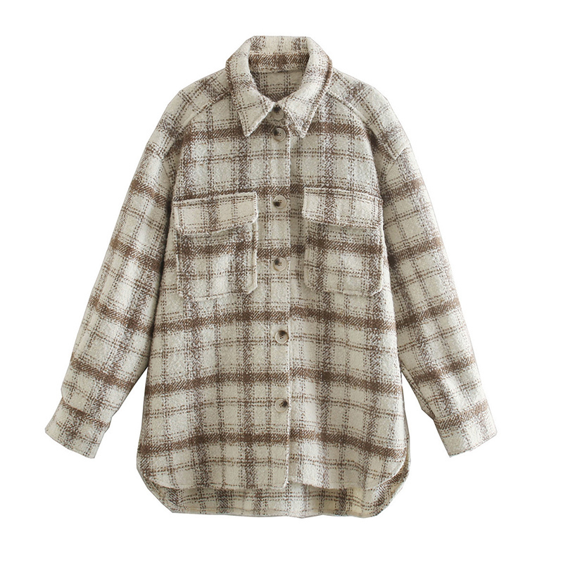 2021 New Women Spring Streetwear Unique Plaid Jacket Breasted Tops of Large Hot Dimensions Outwear I5F5, Beige
2021 New Women Spring Streetwear Unique Plaid Jacket Breasted Tops of Large Hot Dimensions Outwear I5F5, Beige